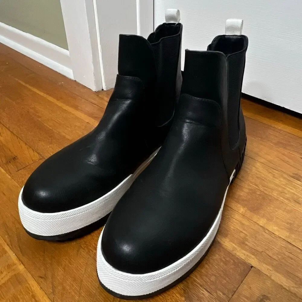 MIA Boots Womens 8.5 Alexander Chelsea Black Pull On Ankle Top Round Toe Casual